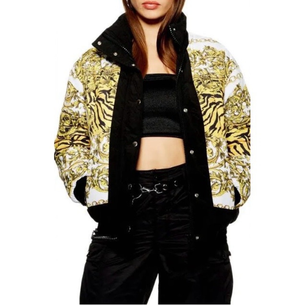 TOPSHOP ⚜️ Zebra Chain Puff Jacket - Picture 2 of 13